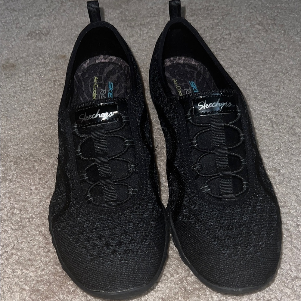 Skechers Black Relaxed Fit Slip-Ons - Picture 3 of 8